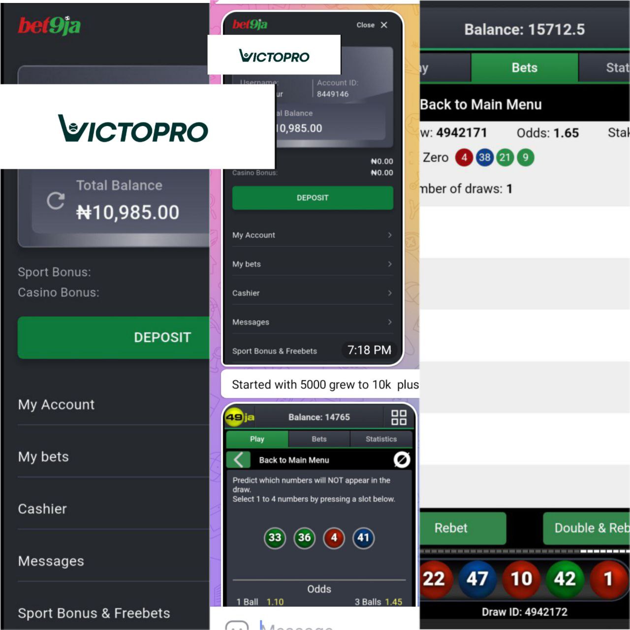 Winning proof from VictoPro Verified User