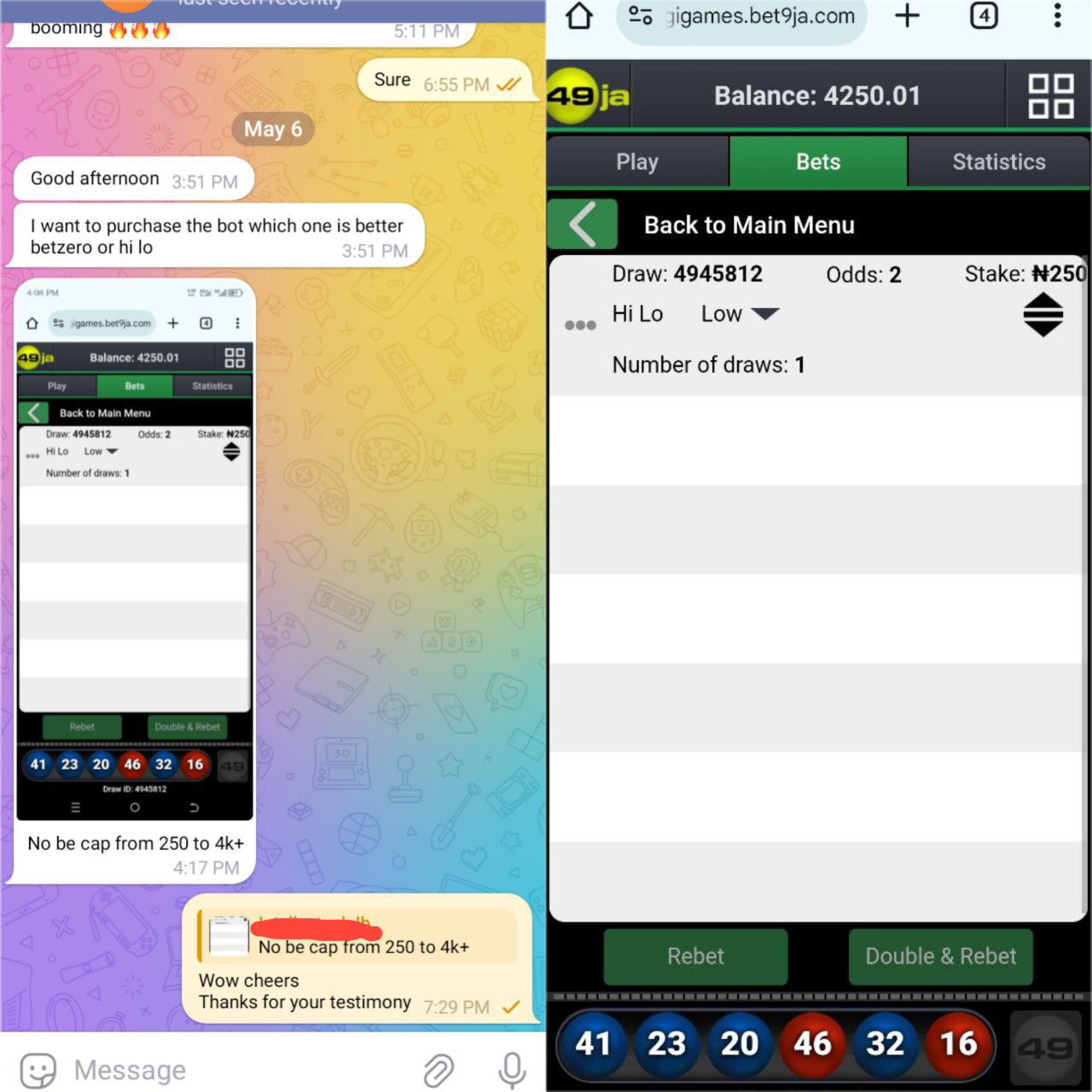 Winning proof from VictoPro Verified User