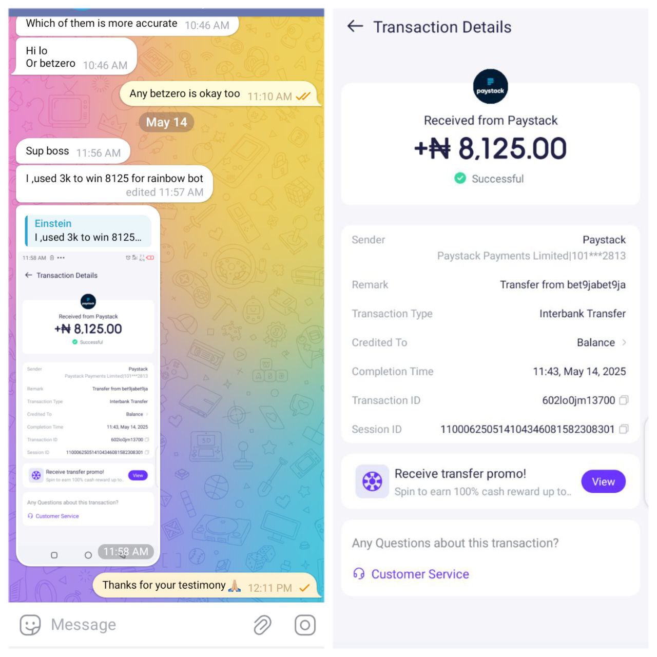 Winning proof from VictoPro Verified User