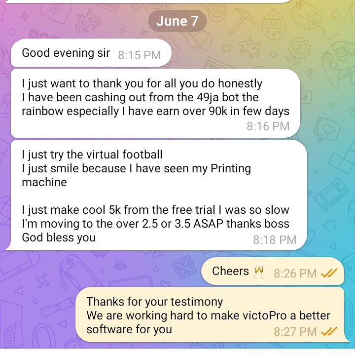 Winning proof from VictoPro Verified User